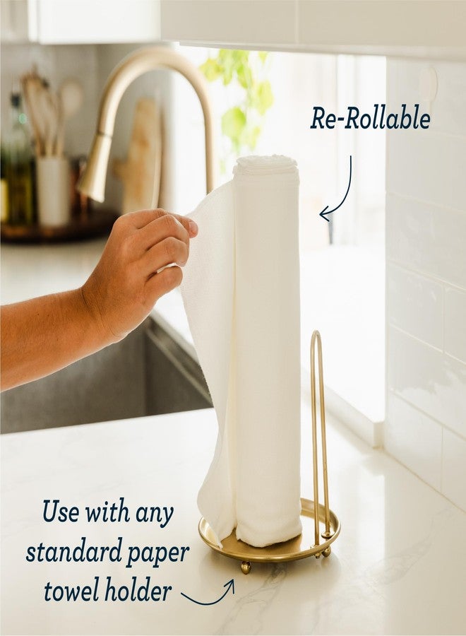 اسمبلي لفافة مناشف مطبخ إيسيمبلي بدون ورق - مناشف مطبخ قابلة لإعادة الاستخدام، عبوة من 12 قطعة، قطن قابل للغسل مع كيس غسيل وخطاف - بدون نفايات، ماصة، قابلة للغسل - تيرازو - Image 2